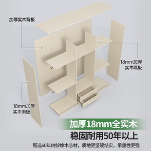 定制全实木橡木衣柜推拉门家用卧室ENF级现代简约主卧移门大衣橱