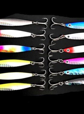 万亚岸鱼钩假饵鳙鱼铁板铁板22g抛双钩鲢金属挂饵路亚锚小铅鱼鱼