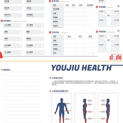 急速发货正品X-ONE-3T体测纸 佑久 XONE3T+打印纸体成分分析仪体