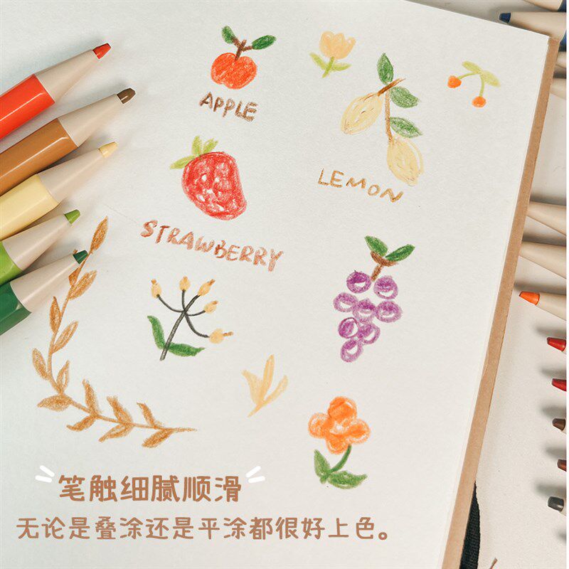 免削自动彩铅美术生专用儿童画画油性彩色铅笔自动铅笔绘画涂色笔