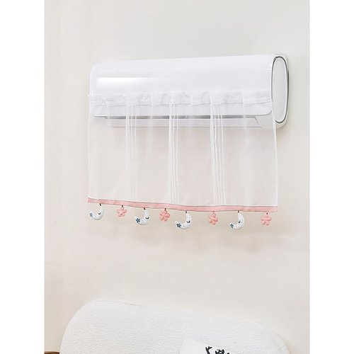 空调挡风帘防直吹中央空调档挡风板挂式月子遮风门帘隔风布纱帘子