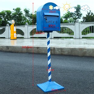 北欧英伦风铁艺信箱邮筒模型摆件B餐厅酒吧商场影楼网红装饰小道