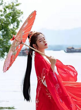 古装旗袍走秀汉服油纸伞舞蹈道具演出伞吊顶装饰伞中国风儿童红伞