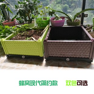 阳台种菜神器蔬菜种植箱菜园特大大号J塑料花盆长方形户外花箱花
