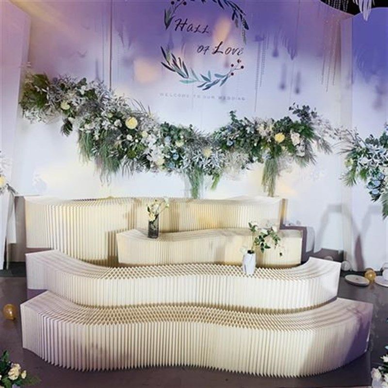 新款婚庆道具瓦楞纸折纸甜品台自由弯曲展示台蛋糕陈列架橱窗装饰,节庆用品/礼品,路引,淘宝优惠券,粉丝福利购,淘宝优惠卷