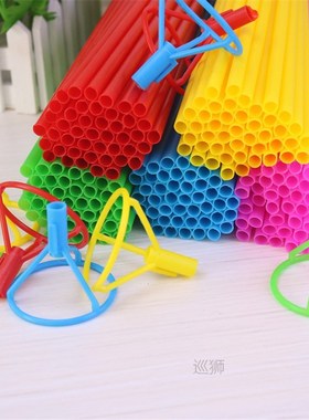 50 Sets 40cm Foil Balloon Stick Colorful PVC Rods Supplies B