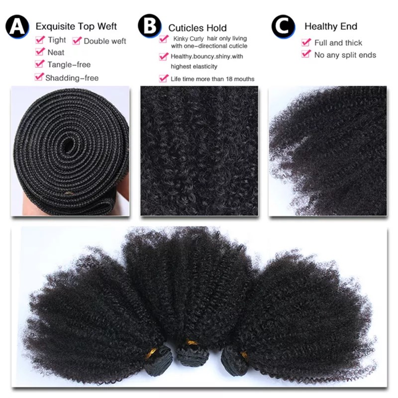 推荐Mongolian Virgin Hair Afro Kinky Curly Weave Human Hair 玩具/童车/益智/积木/模型 其它玩具 原图主图