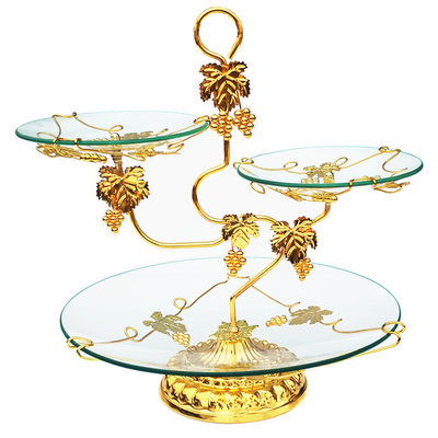 Glass Frufit Plate three-tier european-style bar party moder