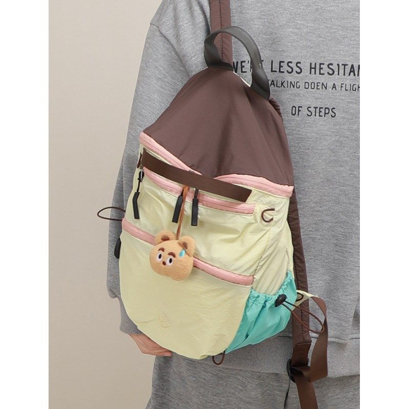 户外撞色双肩包2024新款休闲登山包轻便防水旅行包轻薄小背包书包,箱包皮具/热销女包/男包,托特包,淘宝优惠券,粉丝福利购,淘宝优惠卷