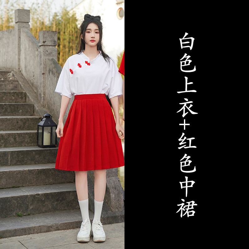 小众高货高中生班服新中式汉服学生装民国风诵读合唱演出服初中毕
