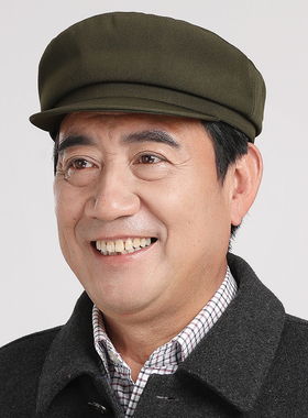 老式中山帽子军绿色春夏天中老年马裤呢平顶帽子男士爷爷帽青年帽