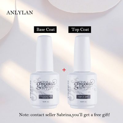 速发Base And Top Coat Gel Nail Polish UV 15ml Transparent So