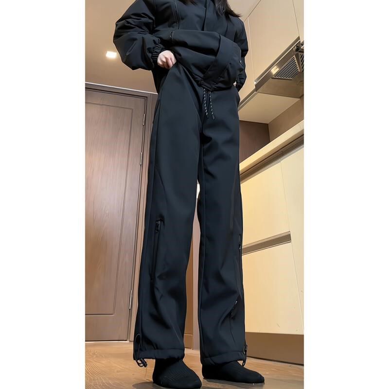 男款直筒软壳冲锋裤2025男款机能运动裤休闲高个子加长直筒夏季裤