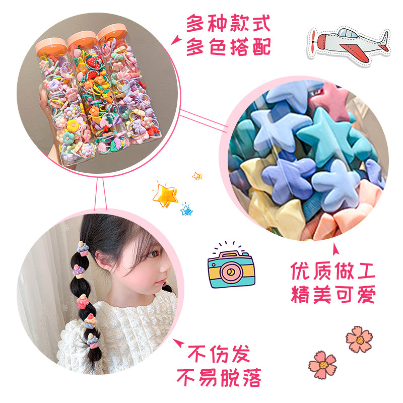 儿童皮筋宝宝发圈小女孩扎头发头绳不伤发高弹力可爱图案头饰发饰,童装/婴儿装/亲子装,发饰,淘宝优惠券,粉丝福利购,淘宝优惠卷