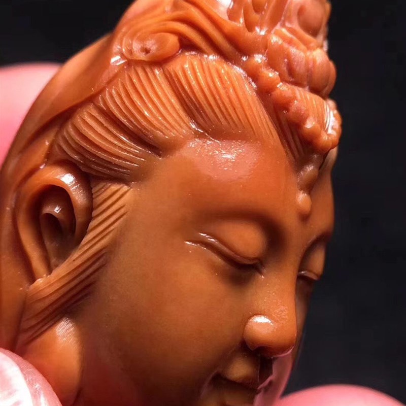 现货橄榄核雕刻观音单籽吊坠单子z橄榄胡diy佛珠挂坠钥匙链手串配