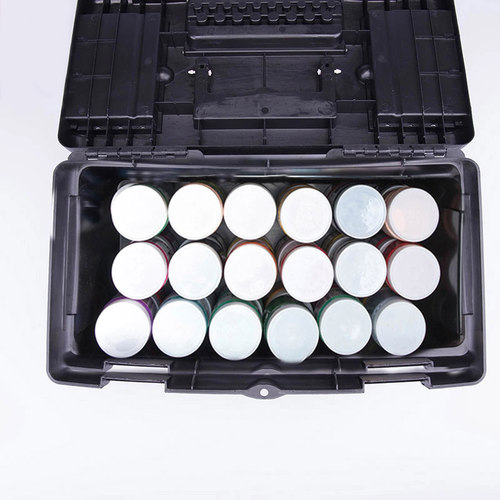 多功能大号塑料工具箱 双层加厚美术工具水粉颜料收纳箱16寸17寸