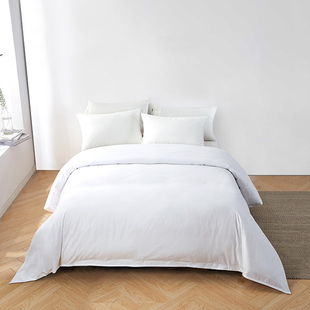 宾馆酒店床上用品四件套 北岸纺织 全棉加厚白色床单被套民宿