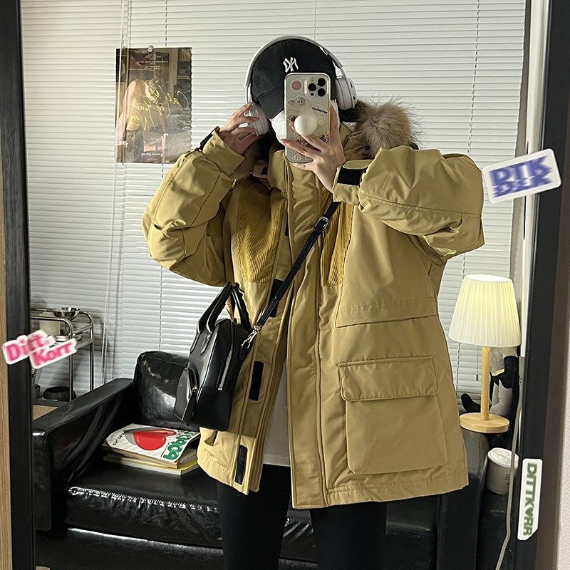 2-300斤胖mm大码女装冬季2023新款棉衣棉服宽松连帽毛领加厚外套,女装/女士精品,大码棉服,淘宝优惠券,粉丝福利购,淘宝优惠卷