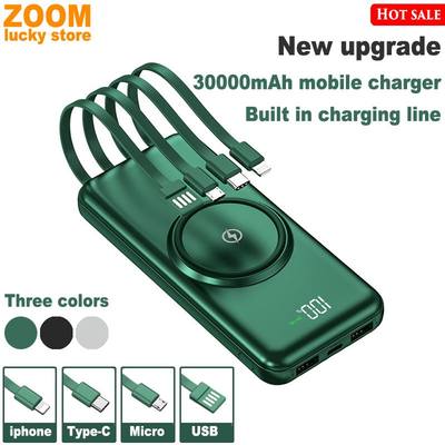新品30000mAh Portable Mobile Wireless Charger Cable Powerban