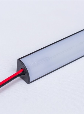 黑色三角形直角220vled灯灯条橱柜灯条无需变压展柜货架硬灯条灯