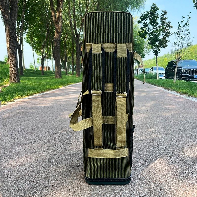 新款钓椅包双肩乐器包收纳包多功能大容量加厚防水鱼竿渔具硬壳包