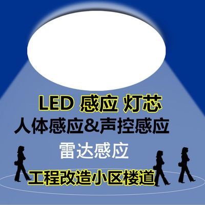 声光控L造D灯芯感应灯改E社区物业楼道声控O灯板雷达感应模组灯泡