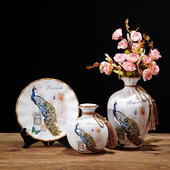 创意家居酒柜摆设玄关摆件厂家陶瓷现代装 饰品电视柜客厅花瓶源头