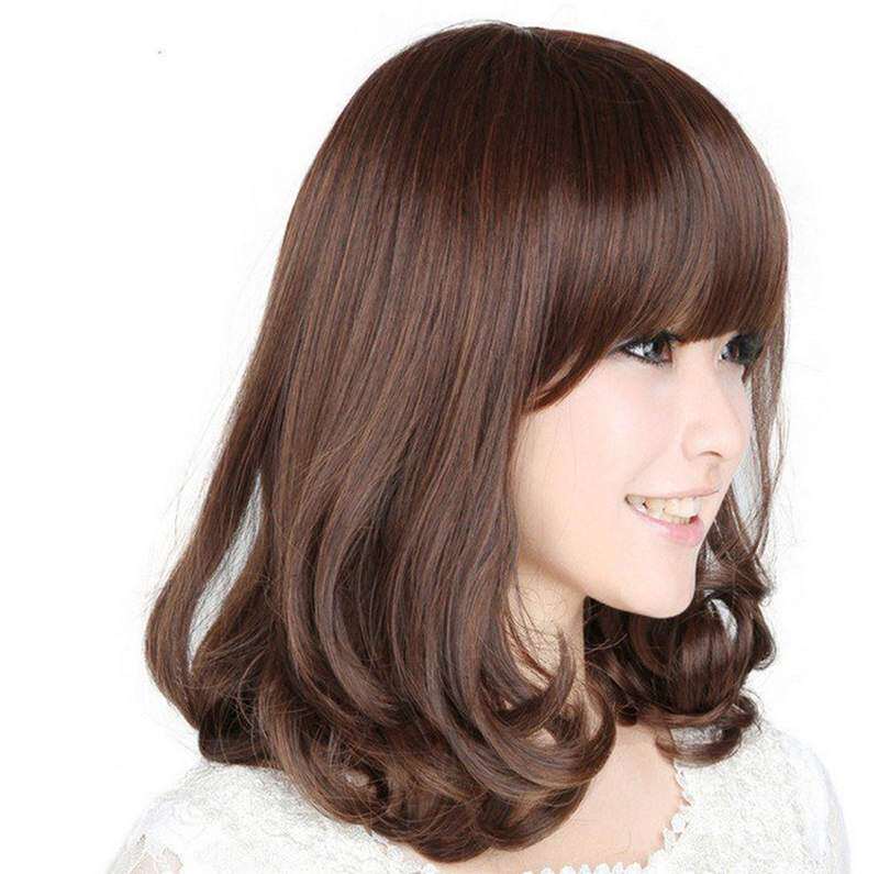 现货速发假发女短发梨花头中长发齐刘海新款梨花中长发女士圆脸蓬