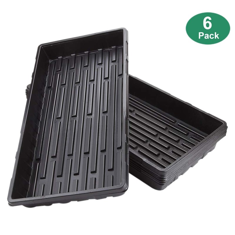 6 Packs Plastic Growing Trays Plant Seed Tray Seedling Start