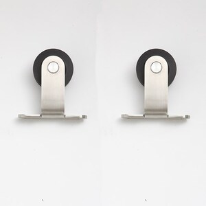 One Pair Black Rustic Carbon Steel and Brushed Stainless Ste
