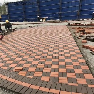 红砖透水砖陶土烧结砖庭院透水人行道砖花园广场铺地Y砖景观路面