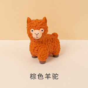 现货2023跨境新款乳胶玩具发声羊驼 耐咬磨牙卡通羊驼狗狗玩具批