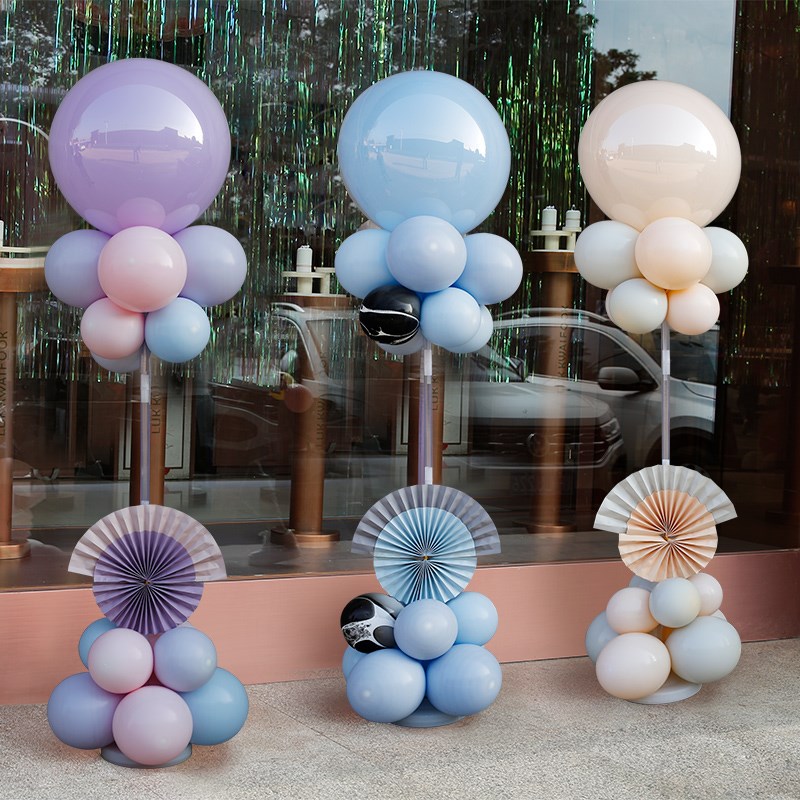 XXP4开业气氛布置气球立柱路引店铺门M口装饰情人节店庆活动