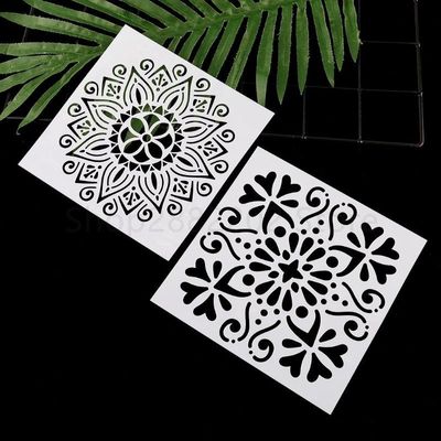 16pcs/set Mandala Stencil Drawing Template Ruler Stencils  P