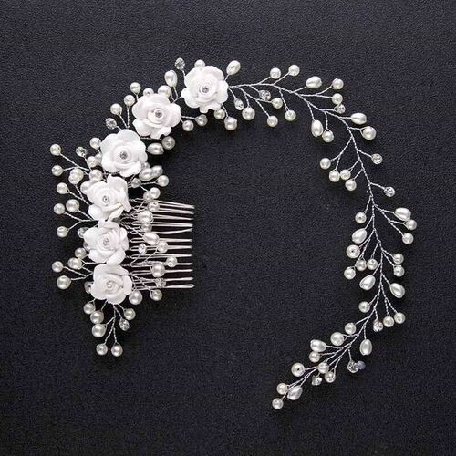 小众高货Bridal Wedding Crystal Bride Hair Accessories Pearl