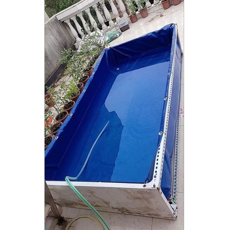 帆布鱼池加厚带支架简易阳台小型养鱼池锦鲤暂养殖水箱长方形,居家日用,防雨布,淘宝优惠券,粉丝福利购,淘宝优惠卷