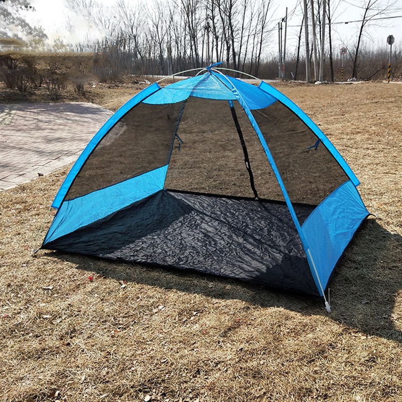 楼顶天台阳台蚊帐  打地铺可折叠沙滩遮阳防蚊虫网纱帐篷X2*1.5米