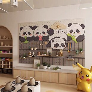 家用实木洞洞板墙上置物架入户玄关可定制万能挂板货架饰品展示架