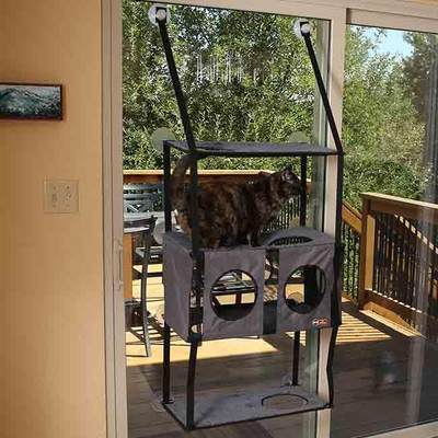 猫吊床猫咪新款KH房子节省空间猫咪笼产房玻璃吸盘式承受力强猫窝