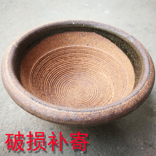辅食家用擂辣椒陶瓷研钵厨房手动捣蒜碗 擂椒钵食物研磨器从江老式