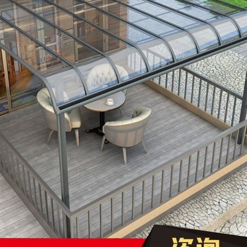 日本进口铝合金雨棚家用屋檐支架遮阳棚农村院子户外阳台耐力板无