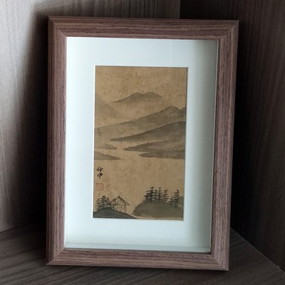国画摆台郭仲申名家手绘真迹山水禅意挂画桌案摆件礼物中式装饰画