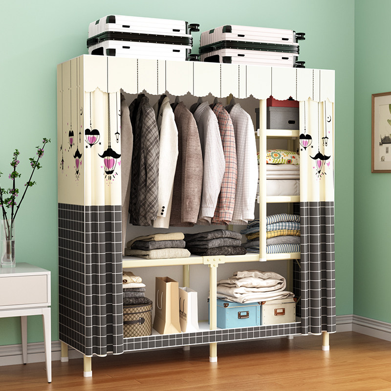 免安装衣柜简易可折叠家用卧室收纳柜子结实耐用布衣柜出租房衣橱,住宅家具,简易衣柜,淘宝优惠券,粉丝福利购,淘宝优惠卷