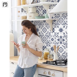 玛森厨房卫生间浴室墙纸自粘地板贴墙贴花砖防水瓷砖贴纸墙面防潮