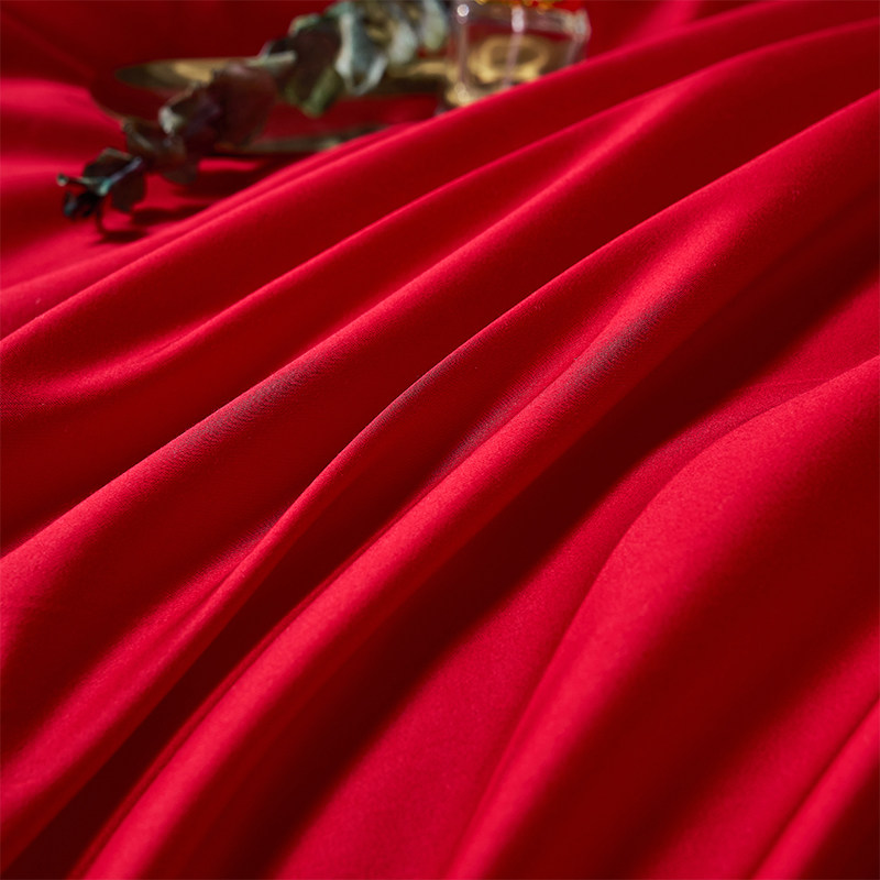 高档结婚被子喜被大红婚庆四件套红色被套床上用S品陪嫁礼婚房用,床上用品,婚庆床品套件,淘宝优惠券,粉丝福利购,淘宝优惠卷