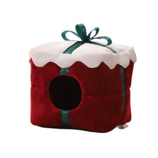 圣诞节礼盒小宠躲避窝仓鼠棉窝过冬冬天冬季金丝熊刺猬兔子窝保暖