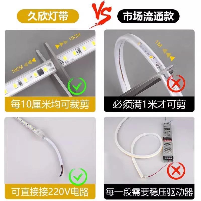 中山灯具线条灯自粘led超亮220v灯带软柜子货架贴片线灯展柜线槽
