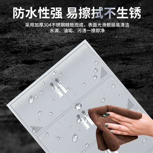 高档304不锈钢十门n更衣柜员工学生宿舍柜10门储物柜换衣柜存放收