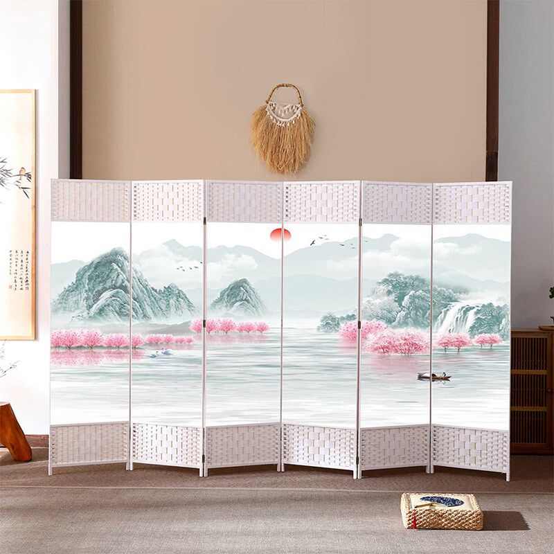 布艺简易折叠屏风隔断客厅家用经济型简约时尚移动小户型玄关折屏