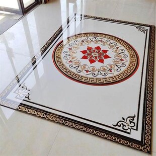 客厅拼花瓷砖800x800 餐厅过道拼图地砖入户玄关地毯花造型地花砖